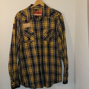 Rolling Paper Mens Long Sleeve Button Down